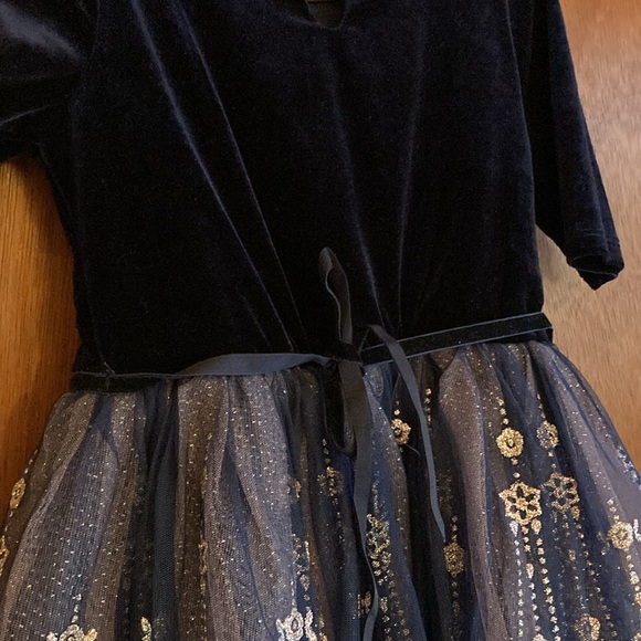ZUNIE size 6 navy velvet (top part only) dress in excellent preowned condition - Picture 9 of 13